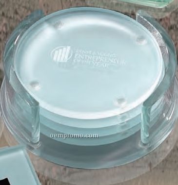 Guggenheim Round Glass Coaster Set