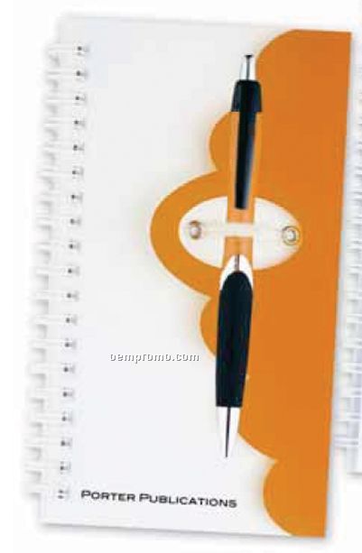 Printed Silhouette Notebook W/ Unimprinted Pen