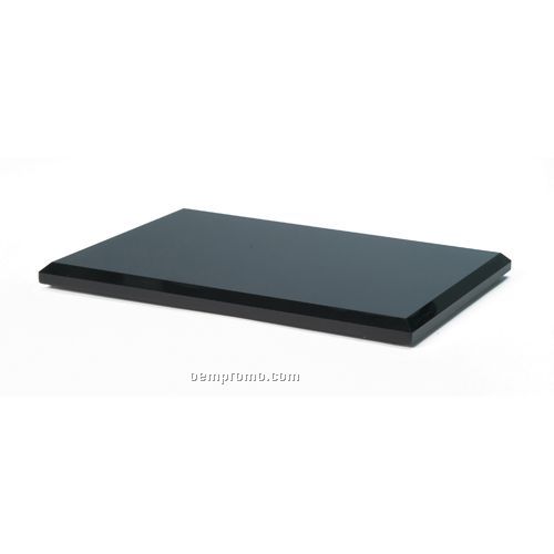 Long Rectangle Black Glass Base