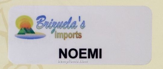 Sublimated Name Badge W/ 1 Line Of Personalization (3"X1")