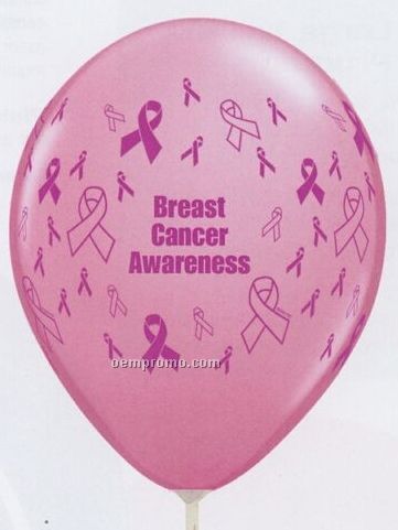 9" Awareness Ribbons Adwrap Standard Color Balloon