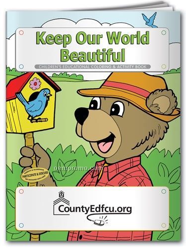 Action Pack Coloring Book W/ Crayons & Sleeve - Keep Our World Beautiful