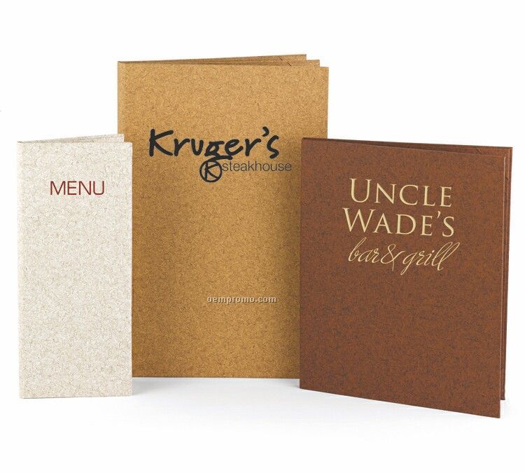 Majestic Cork Menu Cover - Four View/Book Style (5 1/2"X8 1/2")