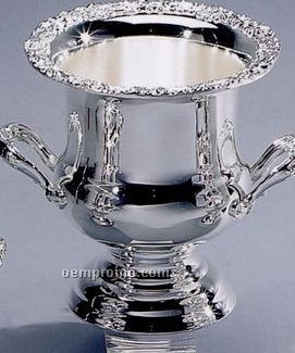 Silver Plated Barware Wine Cooler W/ Applied Border