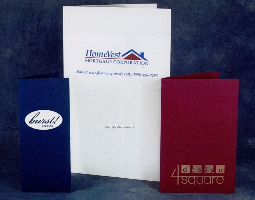 Standard White Paper Legal Sized Pocket Folder