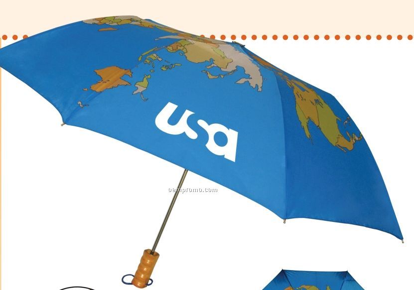 World Novelty Umbrella With Automatic Open