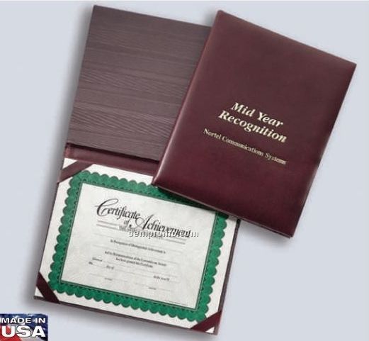 Bonded Leather Certificate Presenter/Diploma Holder