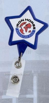 Never Twist 40a Star Badge Reel With Slide Clip