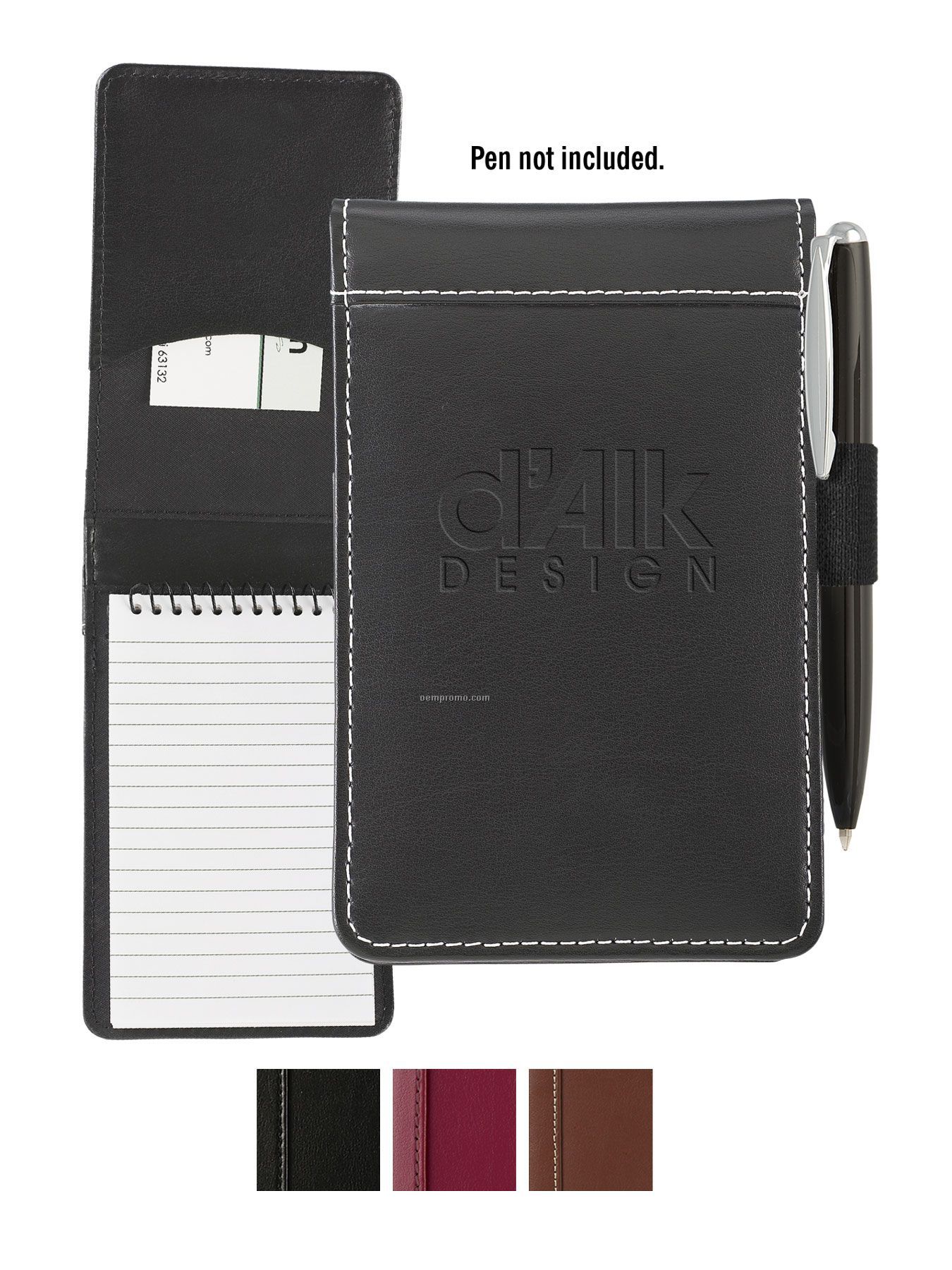 Accent Leather Spiral Memo Pad
