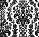 Damask Black White Pot Holder & Oven Mitt