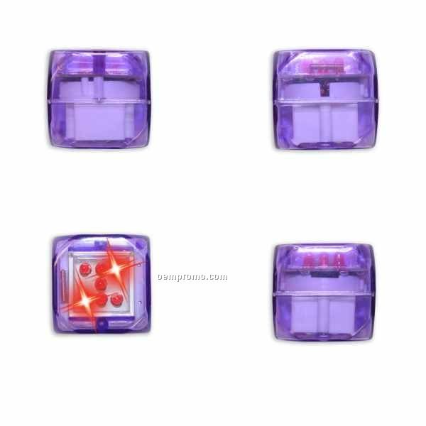 Purple Light Up Dice W/ Sound & Red LED