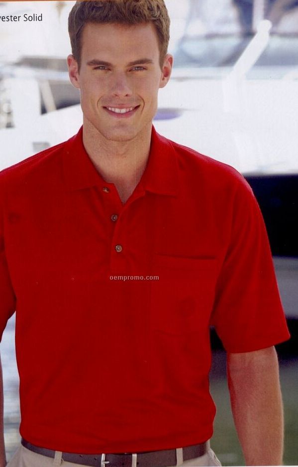 Red Kap Short Sleeve Men's 100% Polyester Polo Shirt