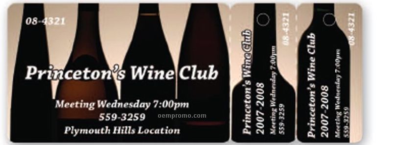 Bottles Loyalty & Membership Card / Tag 2.125x5.375