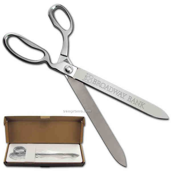 Ceremonial Ribbon Cutting Scissors - Chrome Plated (15")