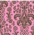 Damask Pink Brown Pot Holder & Oven Mitt