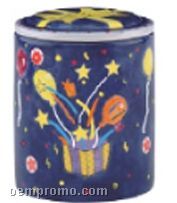 Happy Birthday Regular Ceramic Cookie Keeper Jar (Custom Lid)