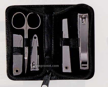 4-1/4"X2-1/4"X1" Deluxe Chrome Plated Mini-manicure Kit