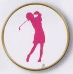 7/8" Stock Ball Markers (Female Golfer)