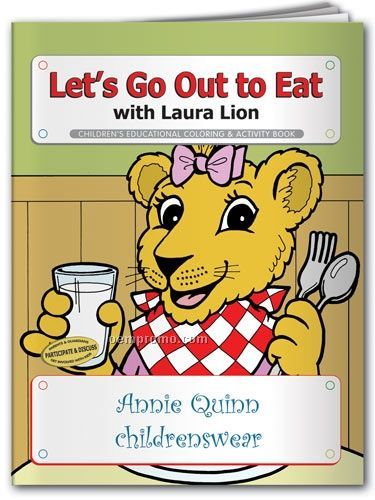 Coloring Book - Let's Go Out To Eat With Laura Lion,China Wholesale