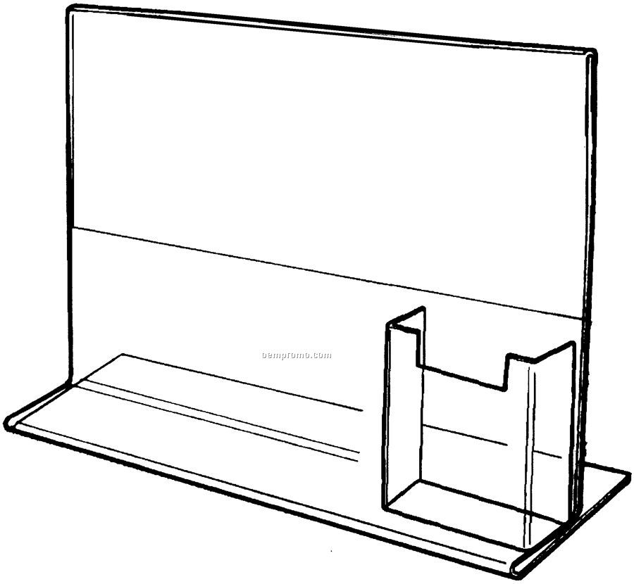 Deluxe Straight Top Combination Holder W/ 1 Side Pocket (8 1/2"X11" Insert)