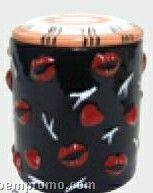 Kisses Embossed Regular Cookie Keeper Jar (Top Of Lid Imprint)