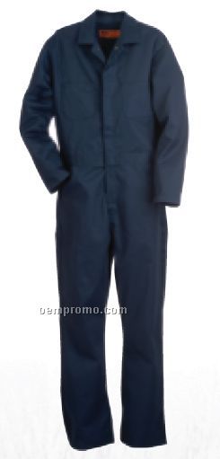 Navy Blue Cotton Standard Unlined Coverall (Tall) 38