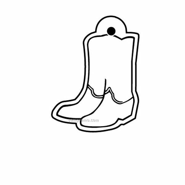 Stock Shape Collection Western Boot Key Tag