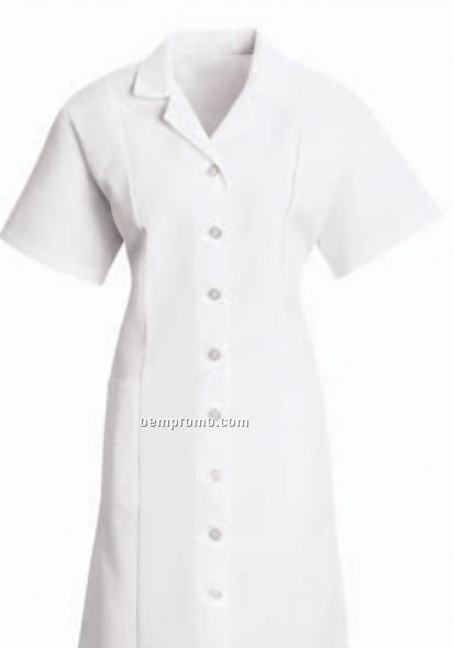 Short Sleeve Dress With Button Front Closure (Light Blue)