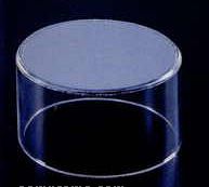 Acrylic Cylinder Riser W/ Round Beveled Mirror Top (1-1/2"X1")