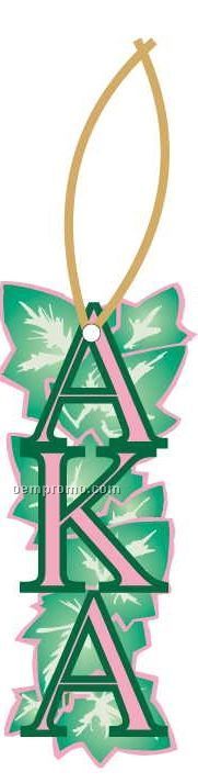 Alpha Kappa Alpha Sorority Mascot Ornament W/ Mirrored Back (4 Square Inch)