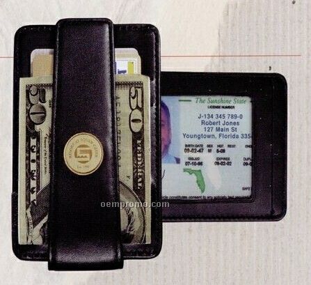 Deep Pocket Money Clip Wallet
