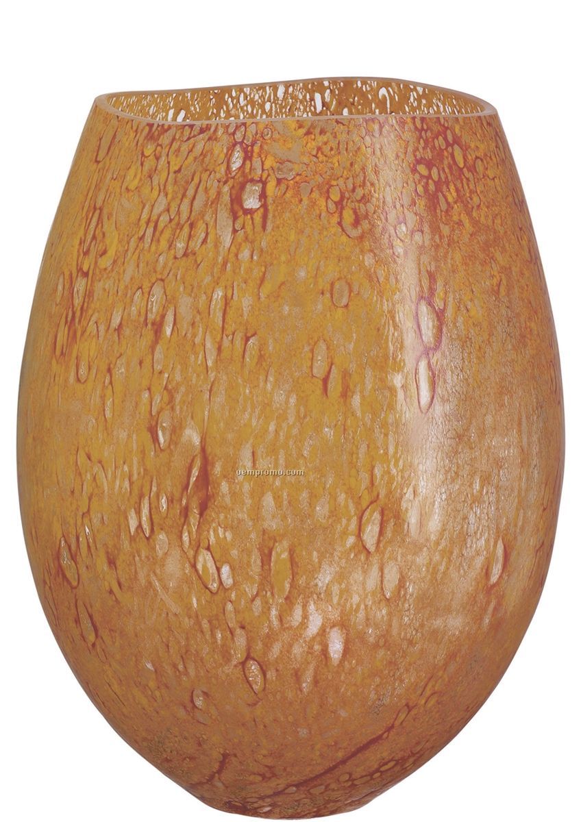 Dino Oval Vase By Kjell Engman - Orange