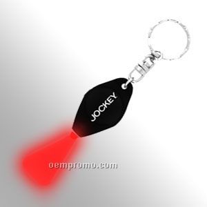Squeeze Flashlight Keychain - Black W/ Red LED
