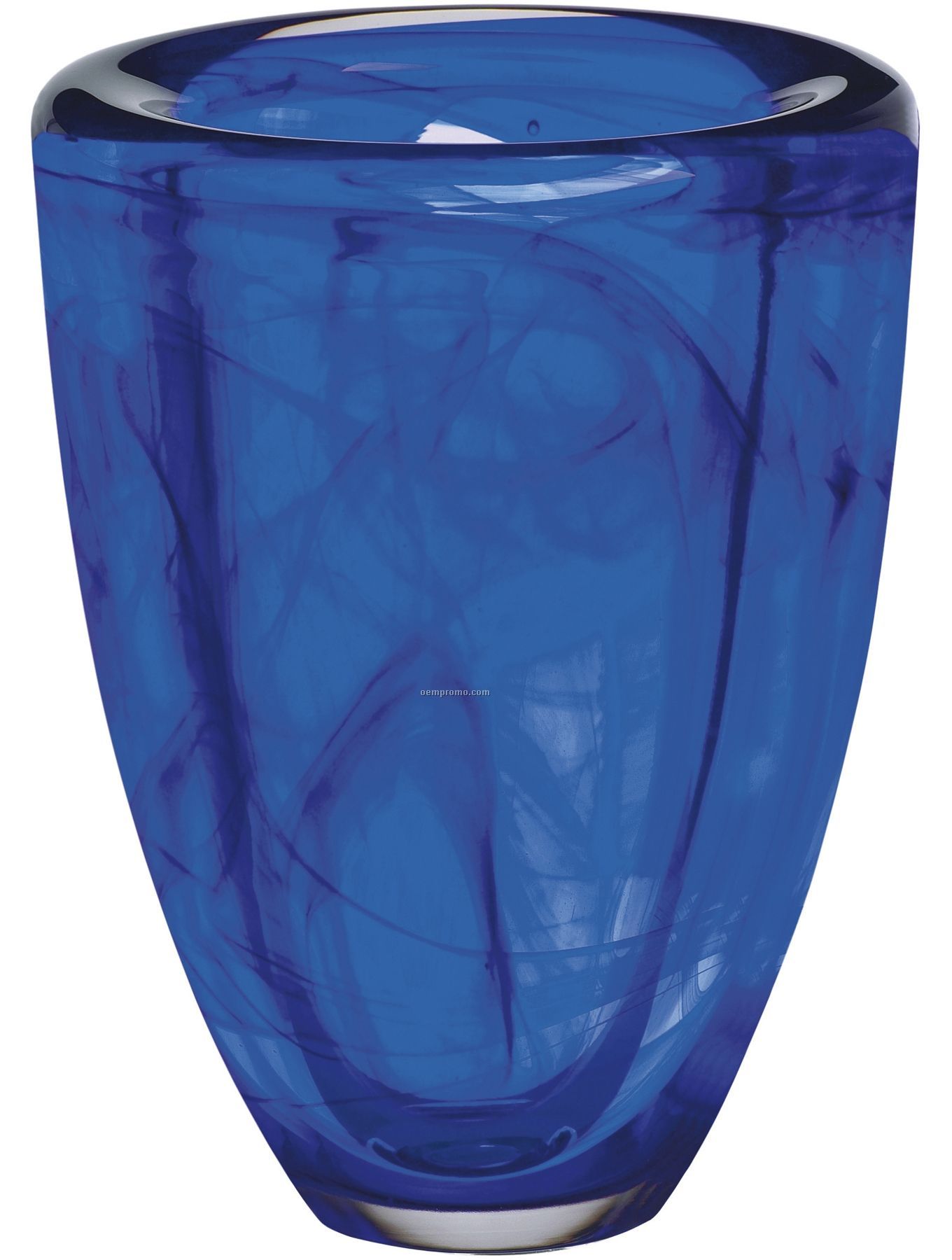 Atoll Marble Look Glass Vase By Anna Ehrner (Blue)