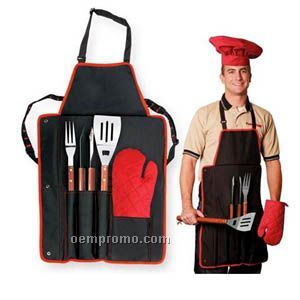 Grill Set With Apron