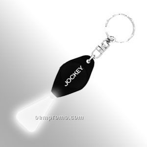 Squeeze Flashlight Keychain - Black W/ White LED