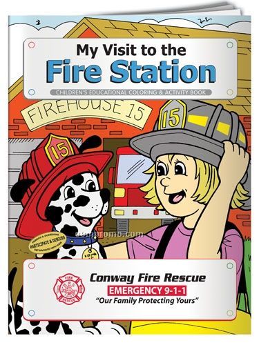 Action Pack Coloring Book W/ Crayons & Sleeve- My Visit To The Fire Station
