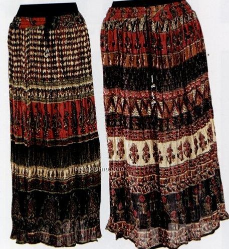 Crinkle Rayon Skirt
