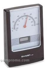 Lcd Clock With Thermometer - Vertical