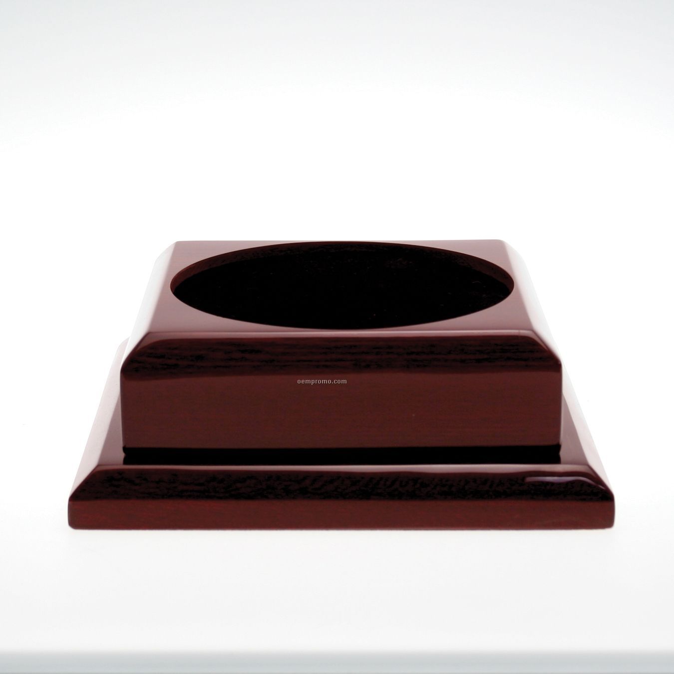 Medium Square Rosewood Base W/ Plain Brass Plate