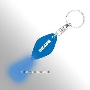 Squeeze Flashlight Keychain - Blue W/ Blue LED