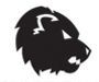 Stock Black & White Bear Profile Mascot Chenille Patch