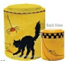 Black Cat Regular Ceramic Cookie Keeper (Custom Lid)