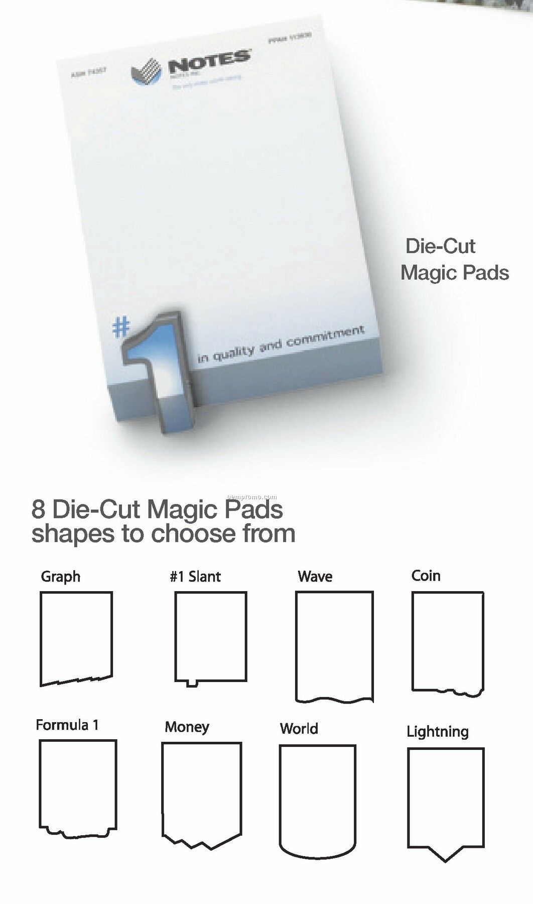 Die Cut Stik-withit Magic Notepad