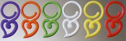 Soft Charms Set Of 6 Silicone Heart Stemware Charms