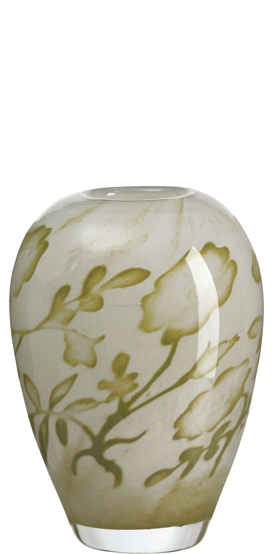 Floating Flowers Glass Vase By Olle Brozen - Green