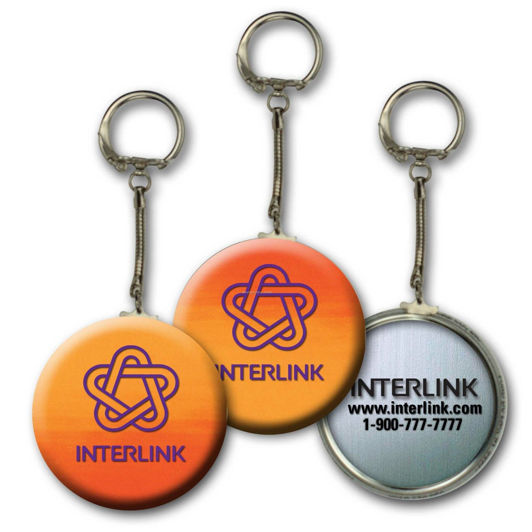 Metallic Key Chain W/3d Lenticular Changing Colors Effects (Imprinted)