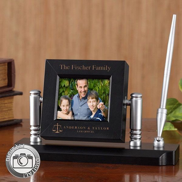 Personalized Corporate Penholder And Picture Viewer