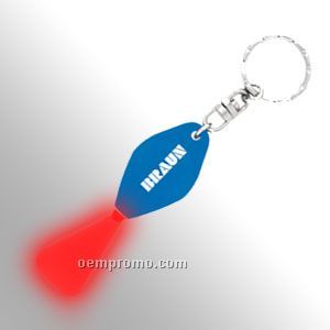 Squeeze Flashlight Keychain - Blue W/ Red LED