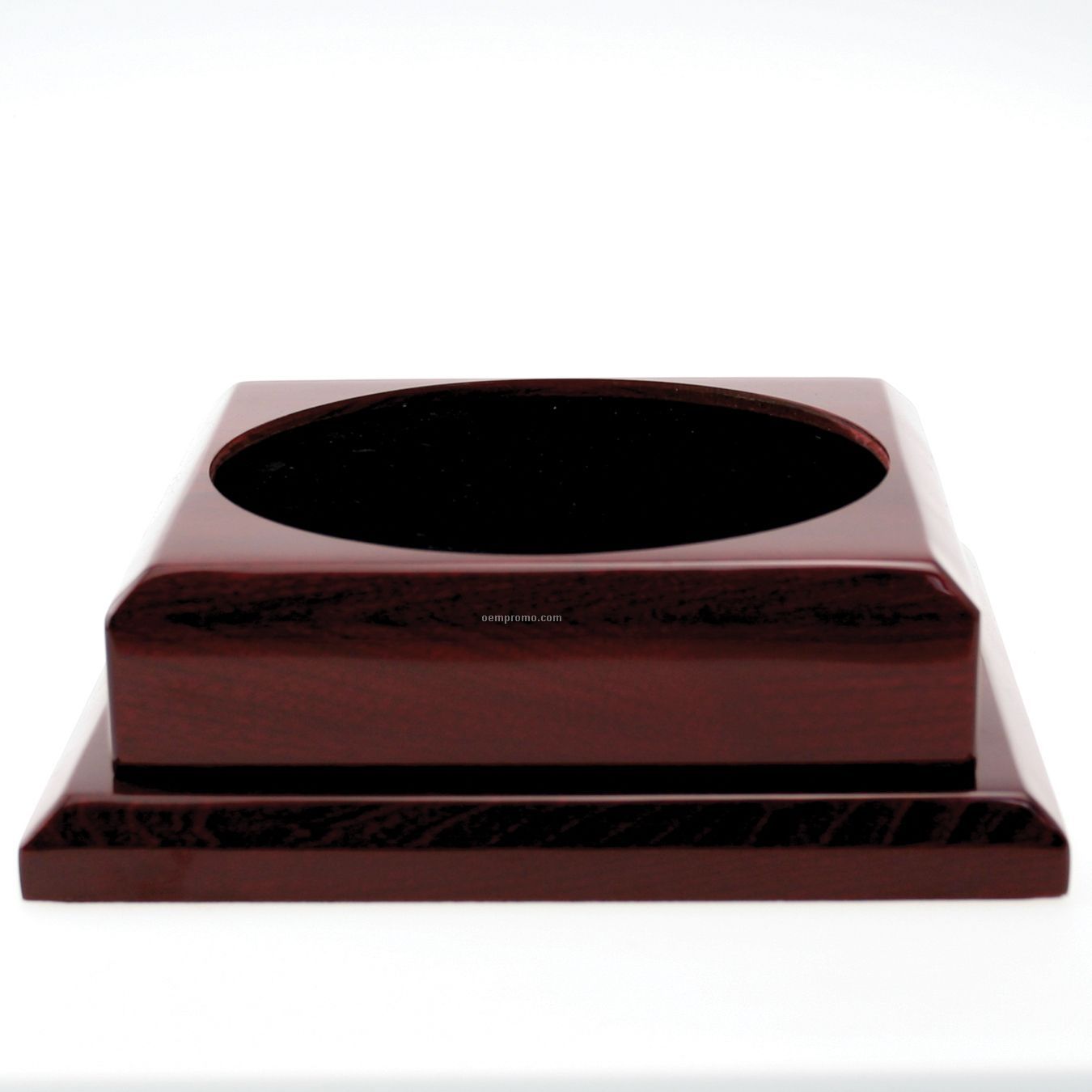 X-large Square Rosewood Base W/ Plain Brass Plate